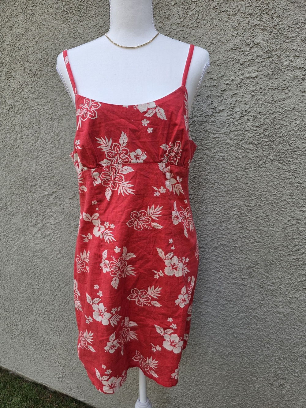 wild fable Red Floral Spaghetti-Strap Slip Dress